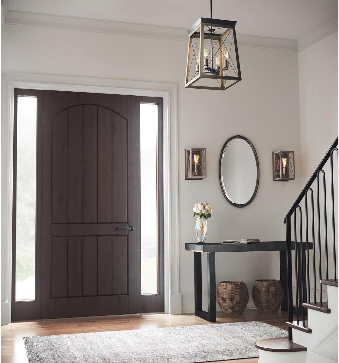 Progress Lighting Briarwood Antique Bronze Wall Sconce With Faux Wood Enclosure