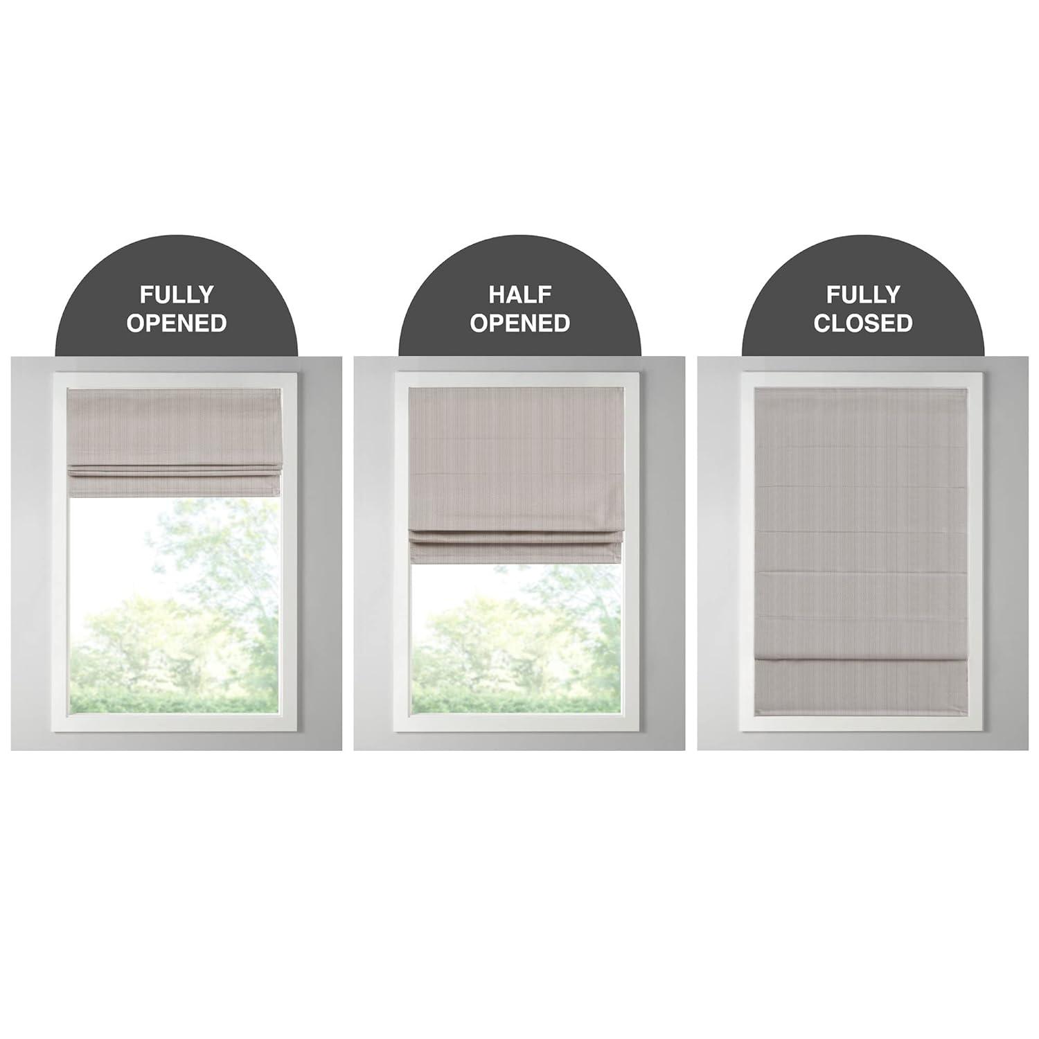 Galen Basketweave Cordless Room Darkening Roman Shade