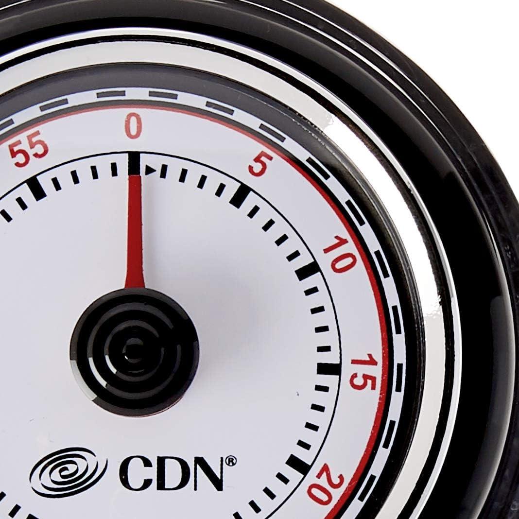 CDN MT4-BK Compact 60 Min Mechanical Timer-Black, Black