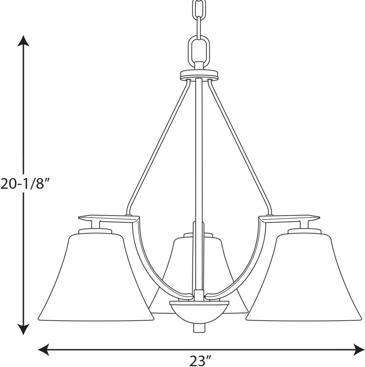 Progress Lighting Bravo 3-Light Linear Chandelier, Antique Bronze, Textured Umber Linen Glass