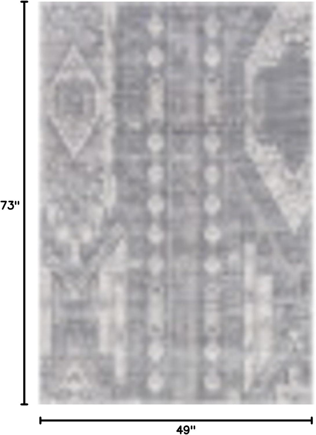 Unique Loom Portland Collection Area Rug - Orford (4' 1" x 6' 1" Rectangle Gray/Beige)