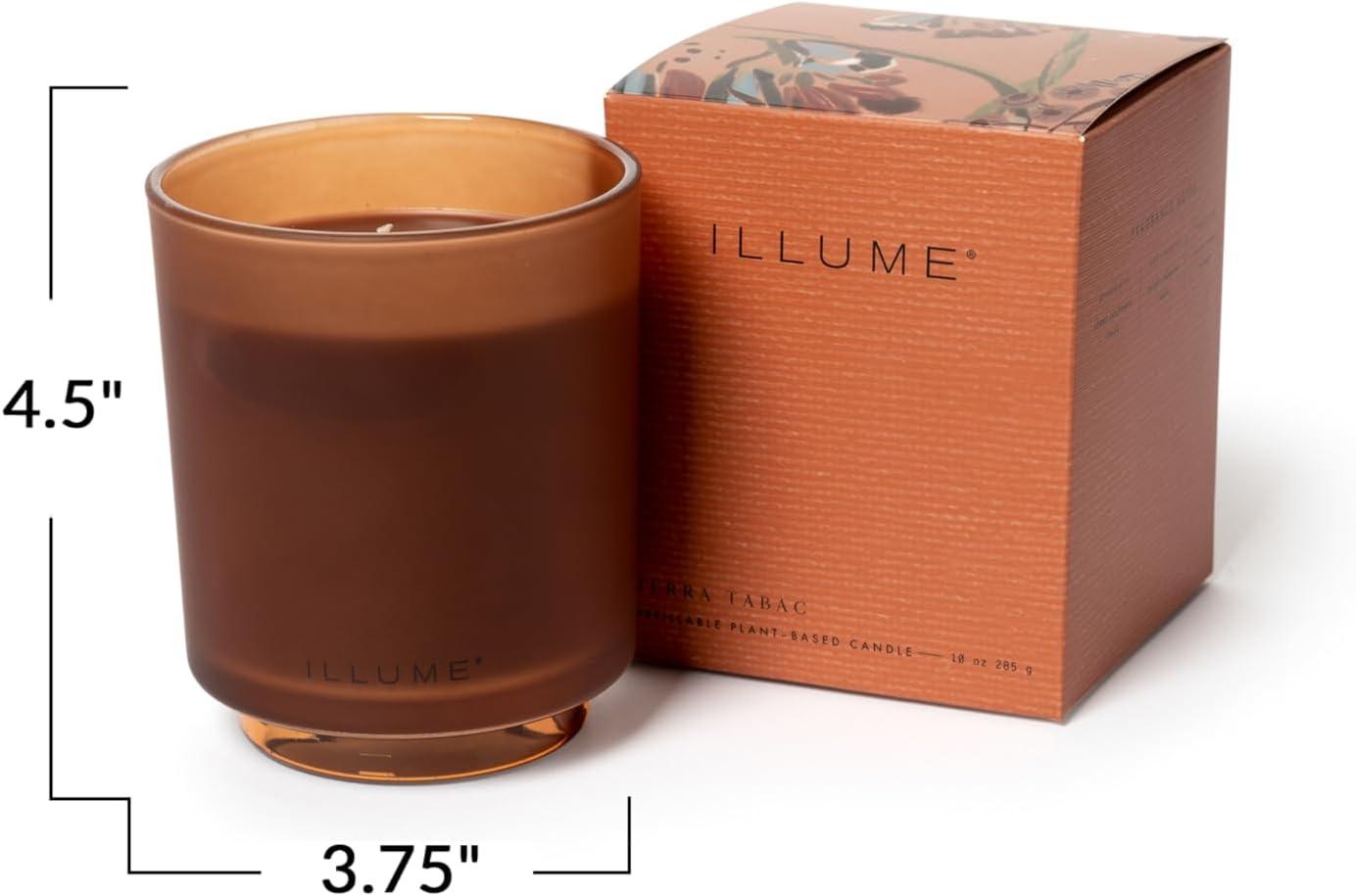 ILLUME Beautifully Done Essentials Terra Tabac Statement Glass Scented Candle