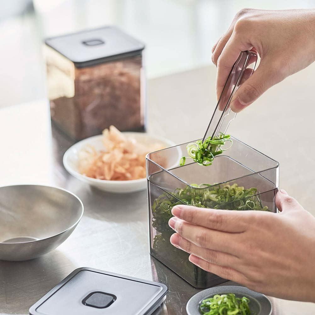 Yamazaki Home Tower Yamazaki Home Airtight Food Storage Container With Lid Square Spice Or Vegetable Holder