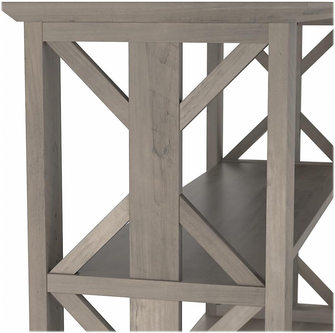 Homestead Console Table with Shelves in Driftwood Gray - Engineered Wood