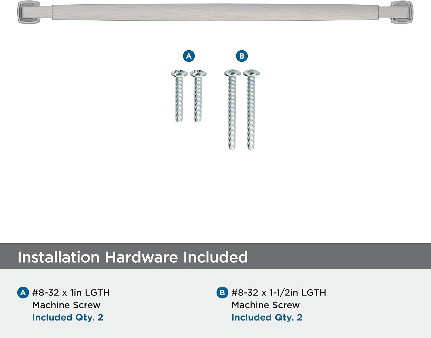 Amerock Stature 12-5/8 inch (320mm) Center-to-Center Satin Nickel Cabinet Pull