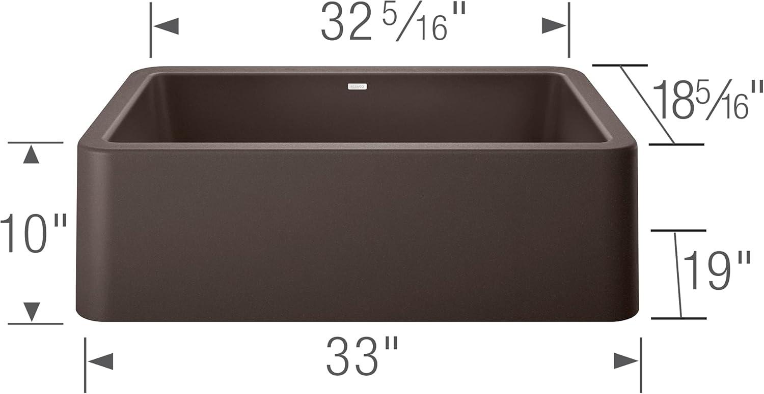 Ikon SILGRANIT 33" L x 19" W Farmhouse Sink