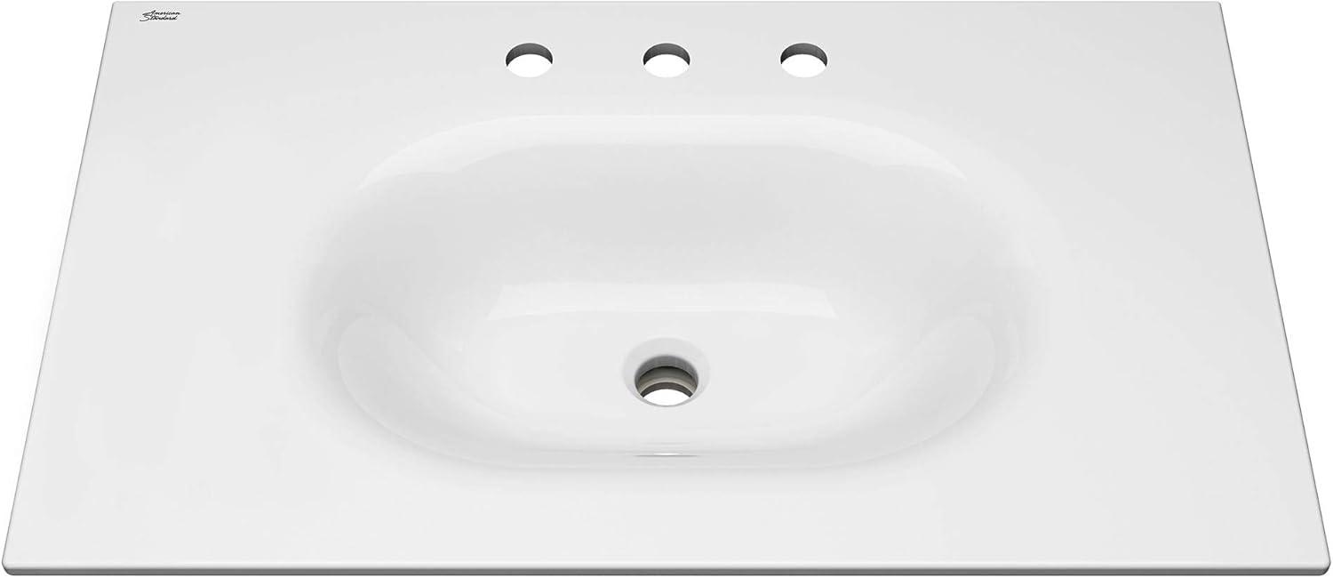 American Standard Studio S 20'' White Vitreous China Rectangular Bathroom Sink with Overflow