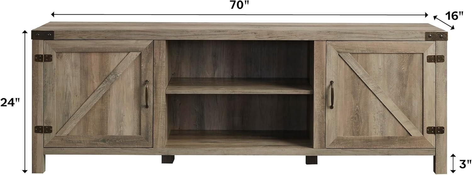 WE Furniture 70" Modern Farmhouse Styled TV Stand