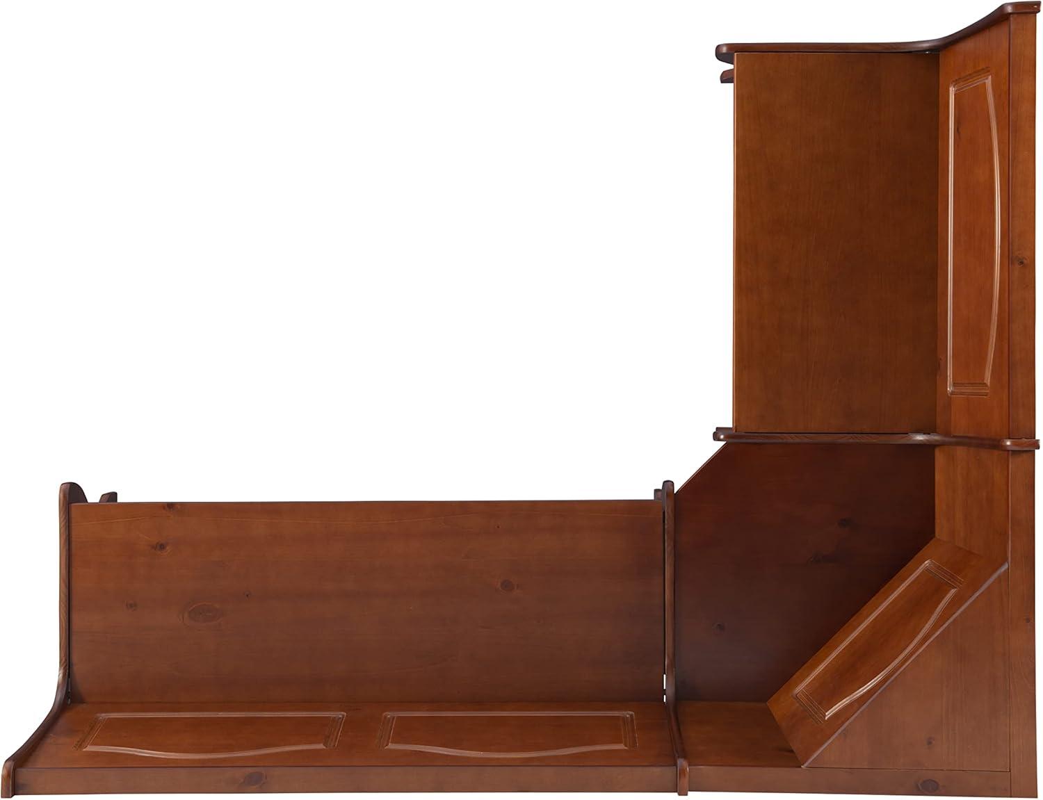 3pc Chelsea Breakfast Corner Nook Dining Table Set Walnut - Linon