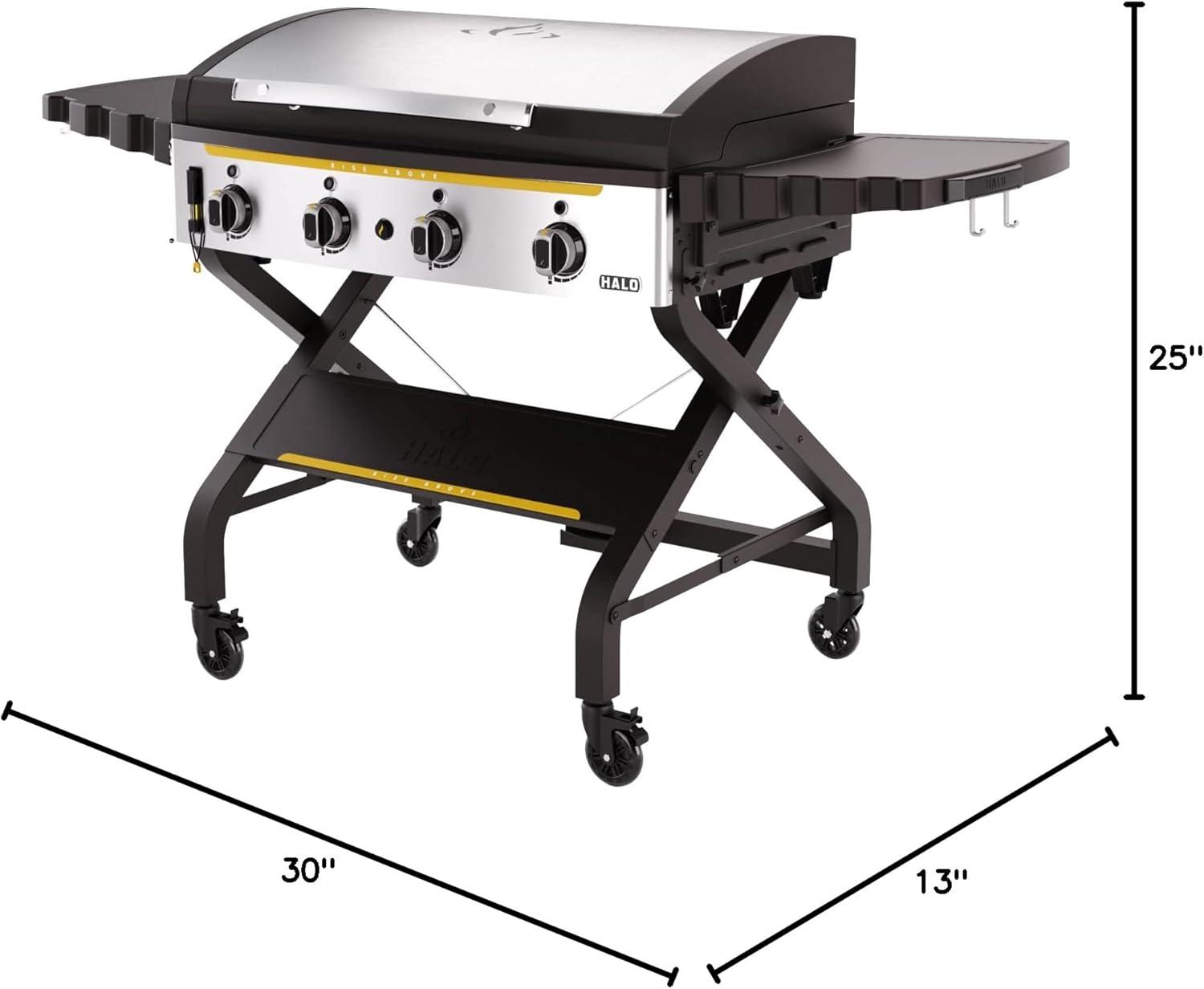 Elite4B 36'' Black Propane Gas Outdoor Griddle Grill