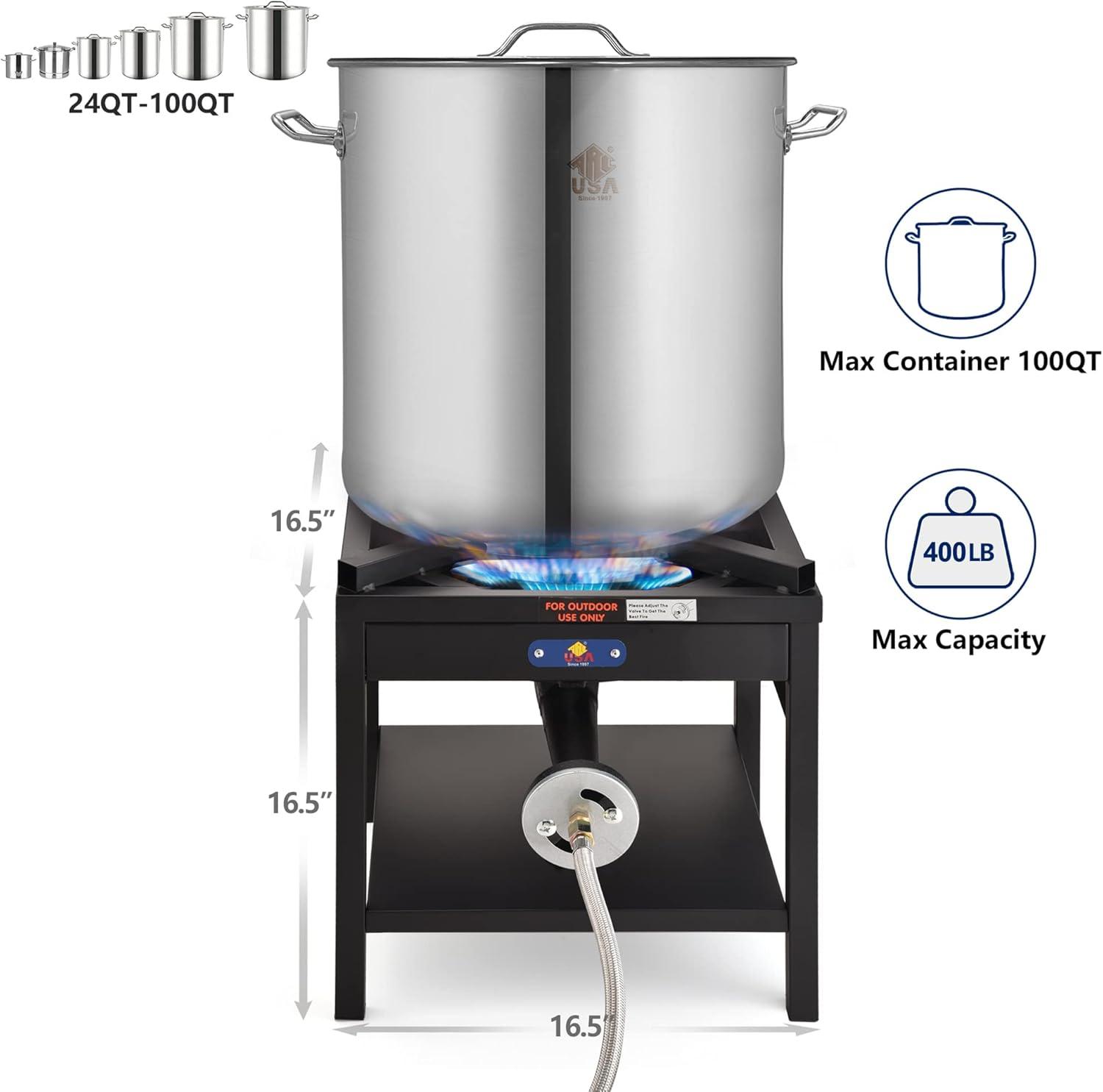 Heavy Duty Black Cast Iron Single Burner Propane Stove