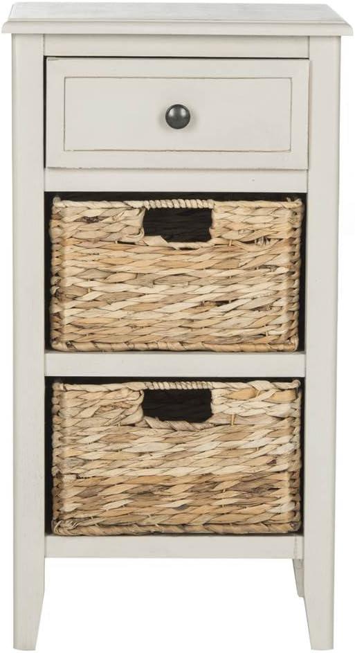 Everly Drawer Side Table - Vintage Grey - Safavieh.