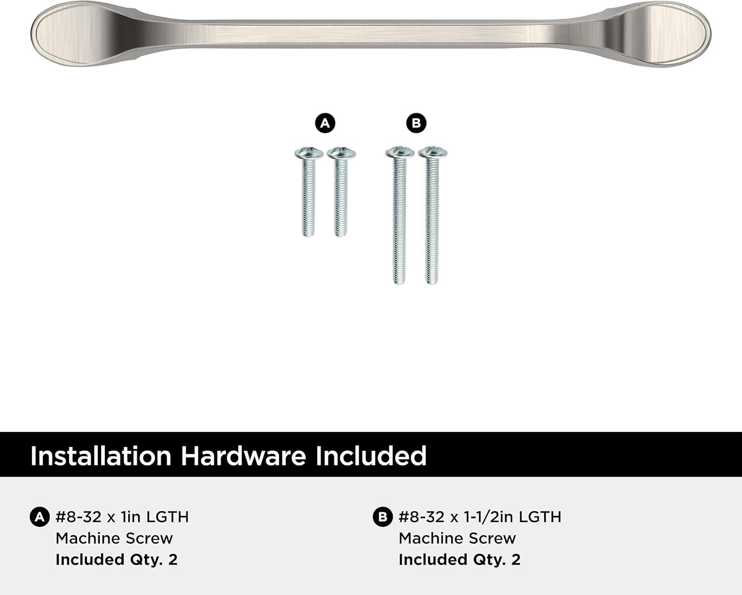 Ravino Satin Nickel Arch Cabinet Pull with Mounting Hardware