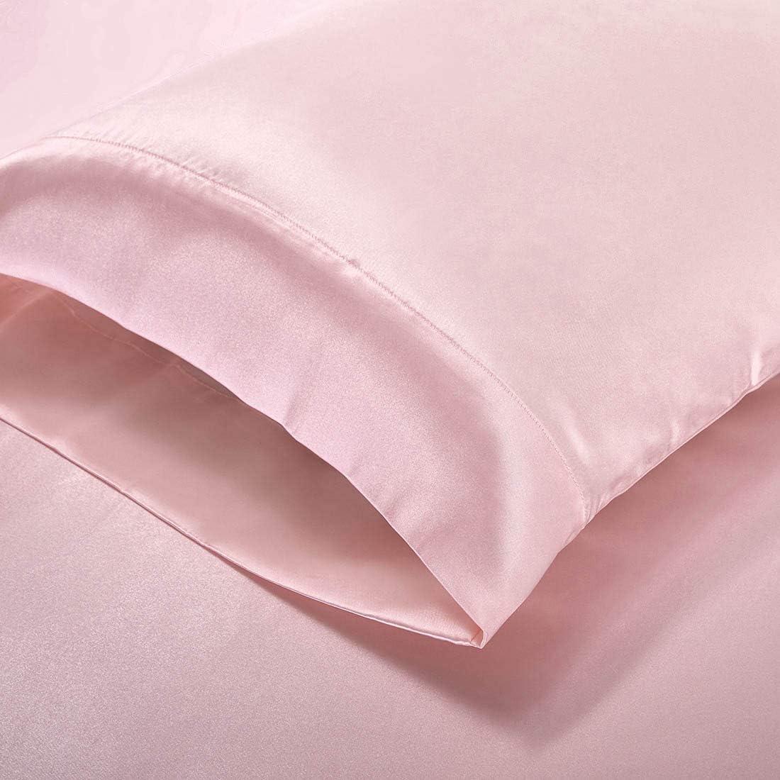 Blush Pink Queen Satin Deep Pocket Bed Sheet Set