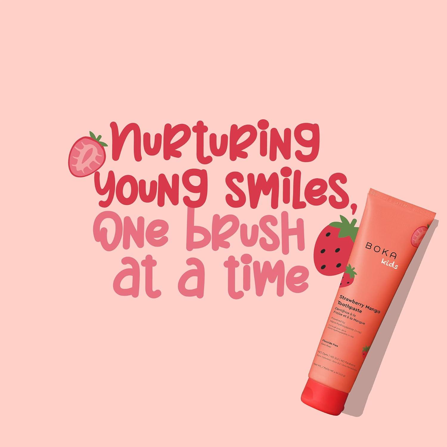 Strawberry Mango Fluoride-Free Remineralizing Toothpaste for Sensitive Teeth