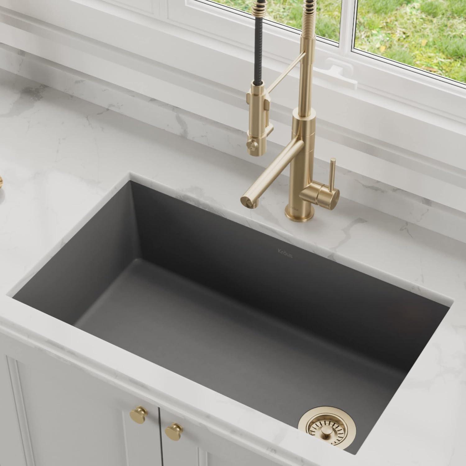 KRAUS Forteza™ 32" L Undermount Single Bowl Granite Kitchen Sink