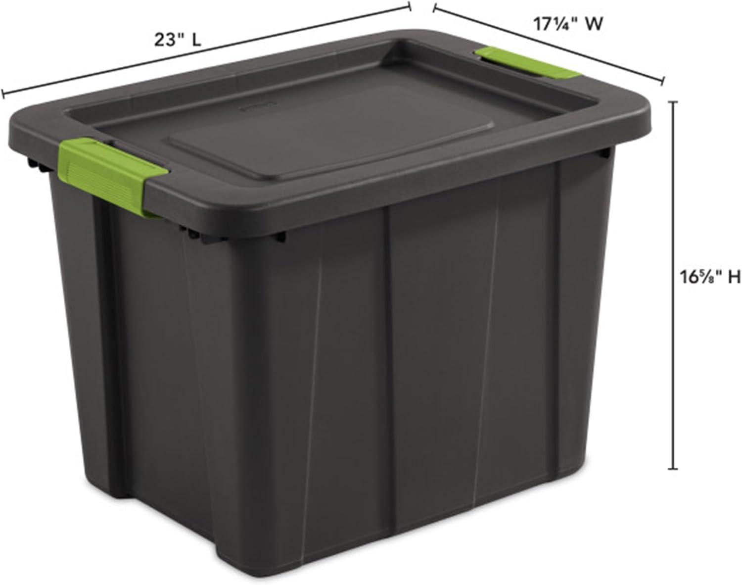 Sterilite Tuff1 Latching 30 Gal Plastic Storage Tote Container and Lid