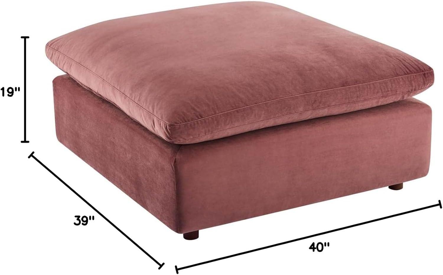 Modway Commix Down Filled Overstuffed Performance Velvet Ottoman