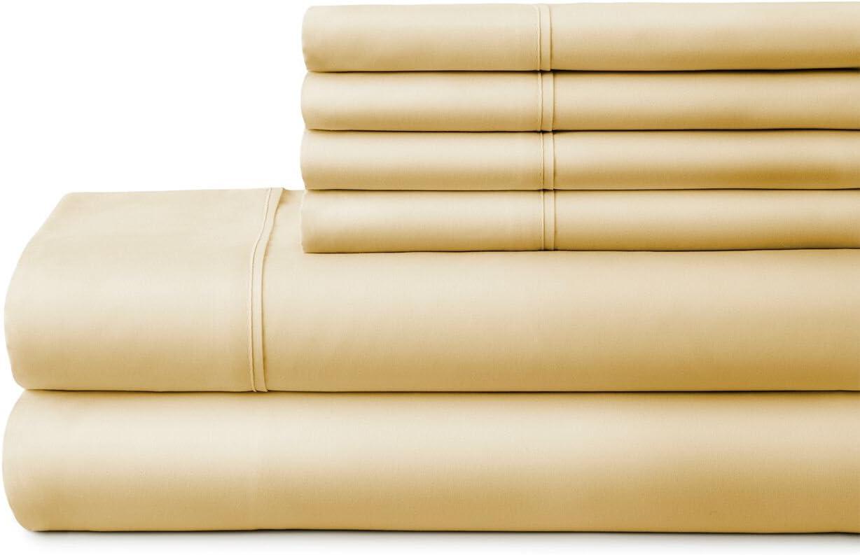 Gold Queen Deep Pocket Microfiber Bed Sheet Set