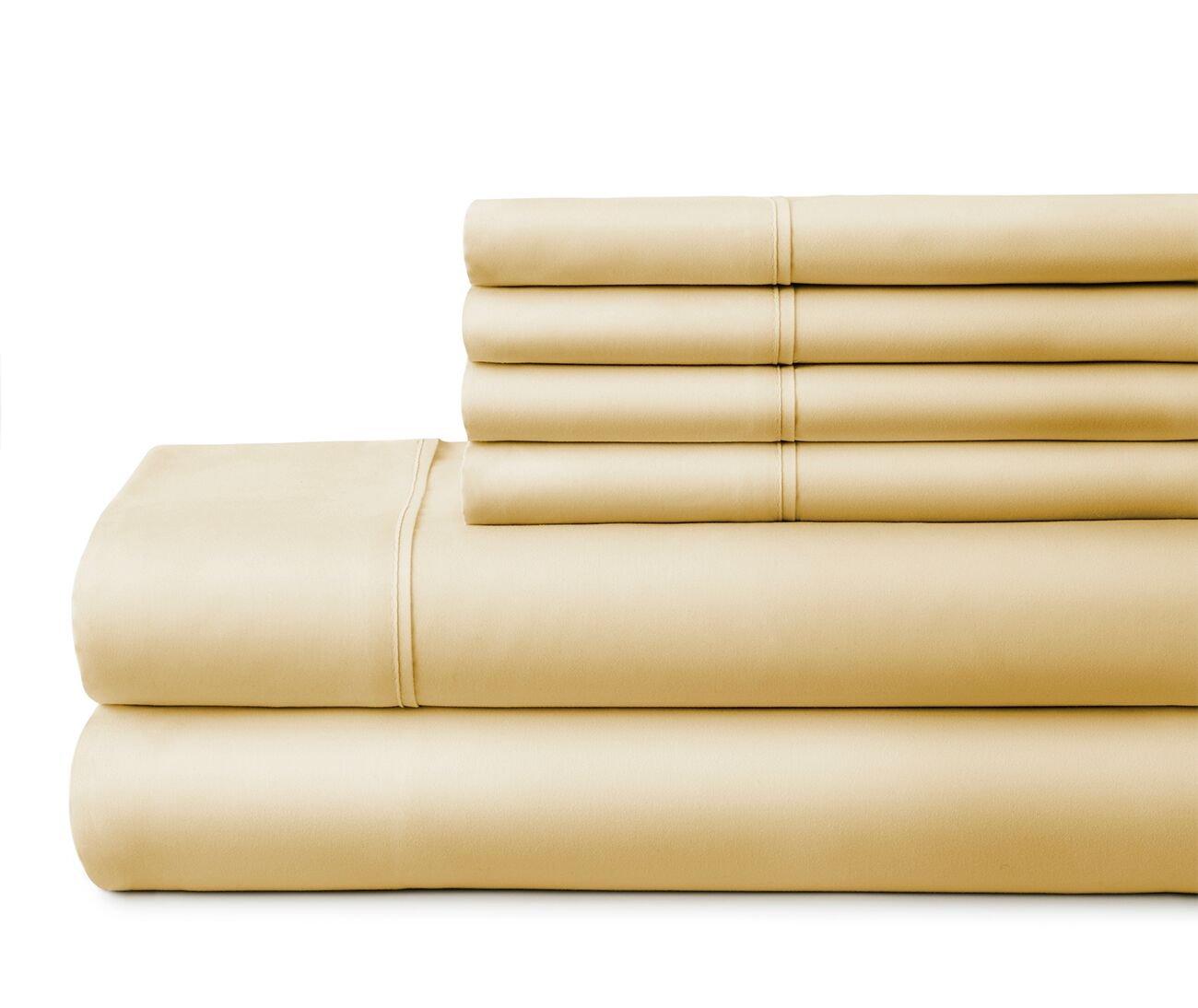 Gold Queen Deep Pocket Microfiber Bed Sheet Set