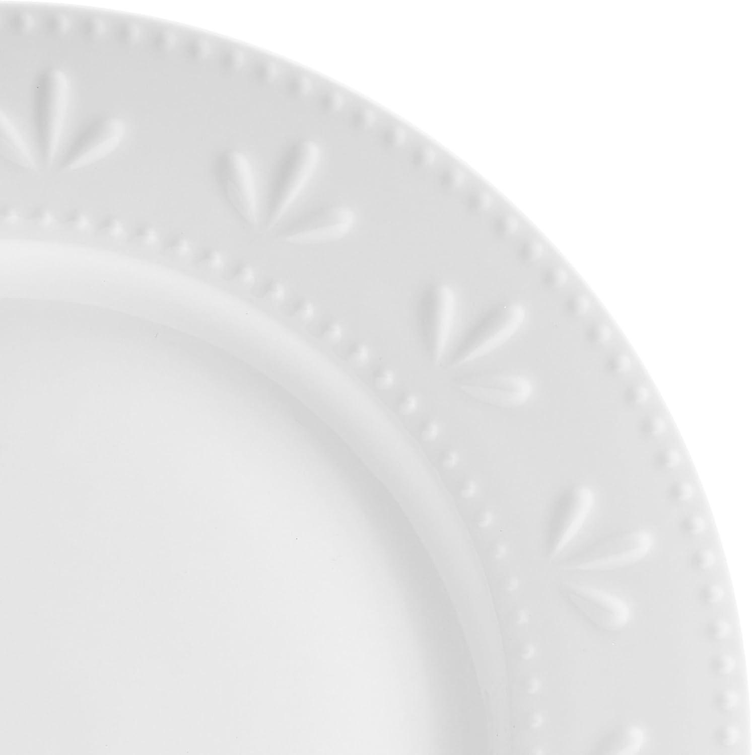 Maddy White Porcelain 12-Piece Dinnerware Set, Service for 4