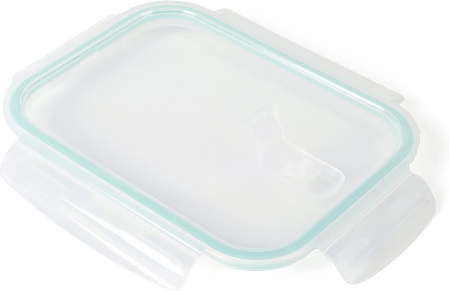 Clear Borosilicate Glass Storage Container Set with Snap Lids