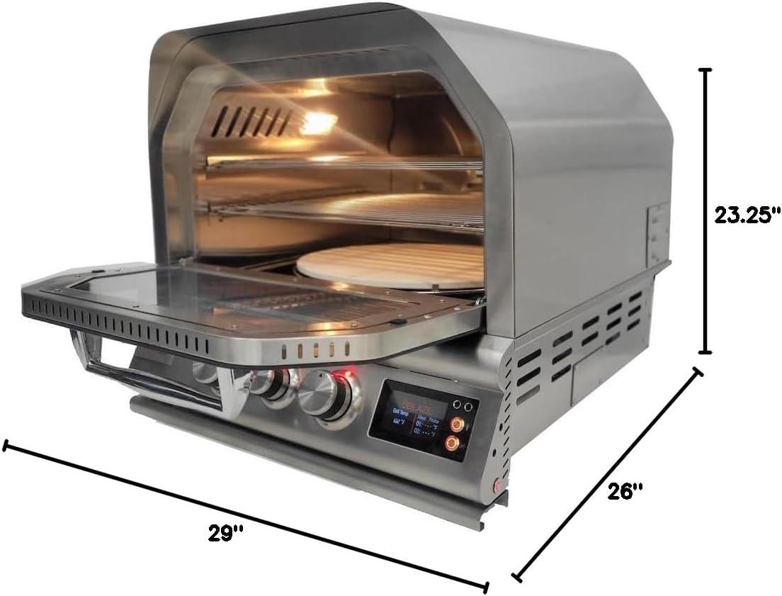 Blaze Grills Stainless Steel Built-In Natural Gas Pizza Oven