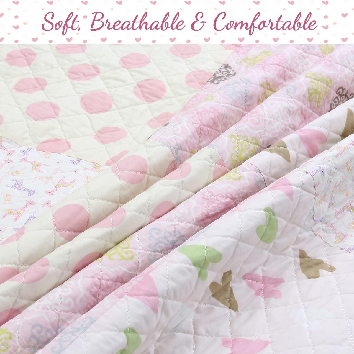 Cozy Line Home Fashion BB2022-073 Cotton Geometric Shapes Quilt Set