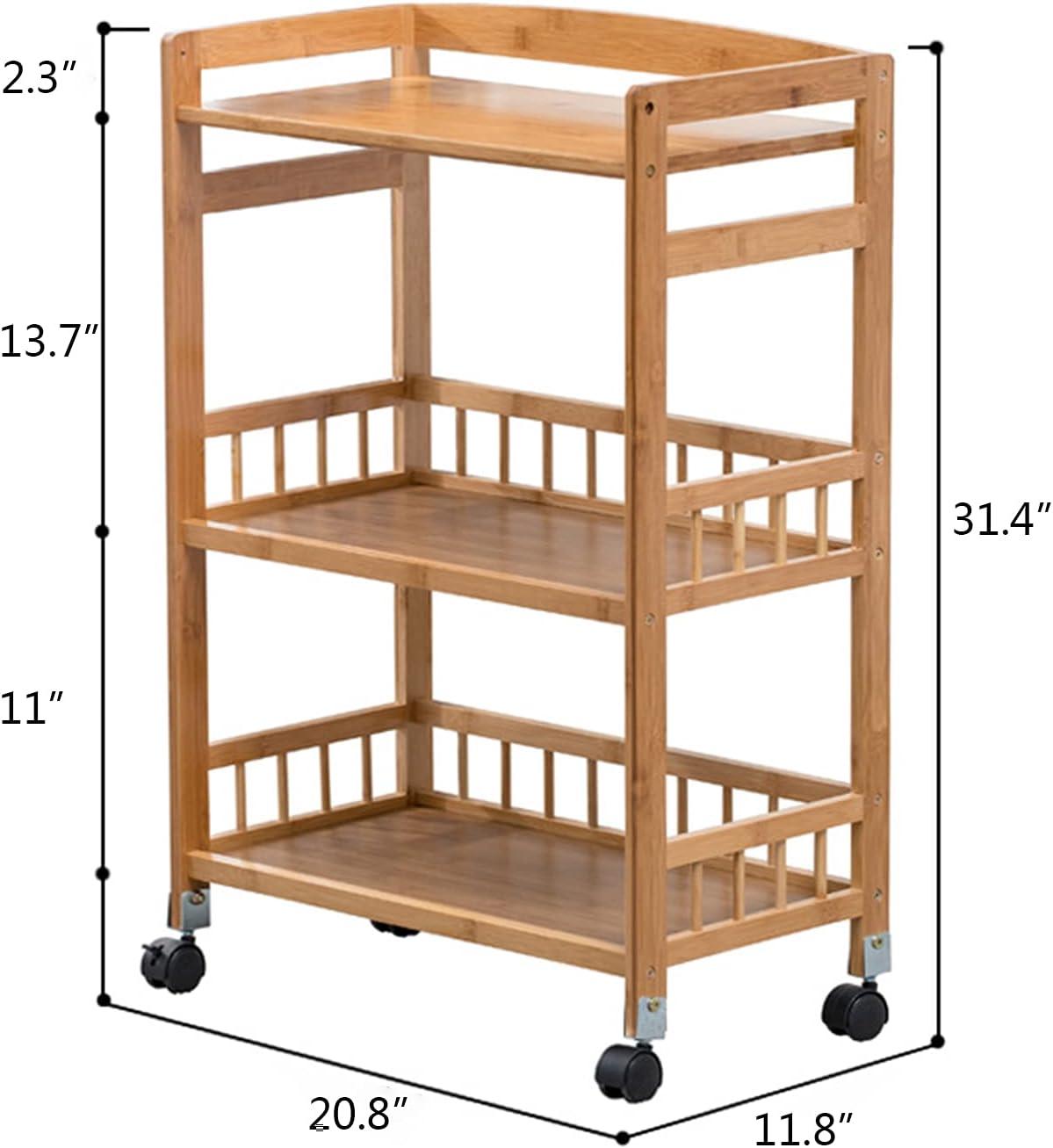 CNCEST Rolling Home Bar Serving Cart,3 Tier Mobile Kitchen Serving Trolley Cart Rolling Bar with Removable Trays and 4 Wheels,Coffee,Tea,Wine,Whiske,Serving Cart for Restaurant/Hotel/Hospital