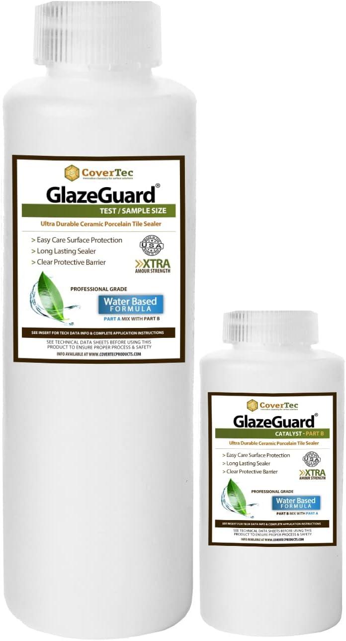 GlazeGuard Ceramic & Porcelain Tile Sealer - High Gloss, Wet Look Finish - Sample Kit 4oz