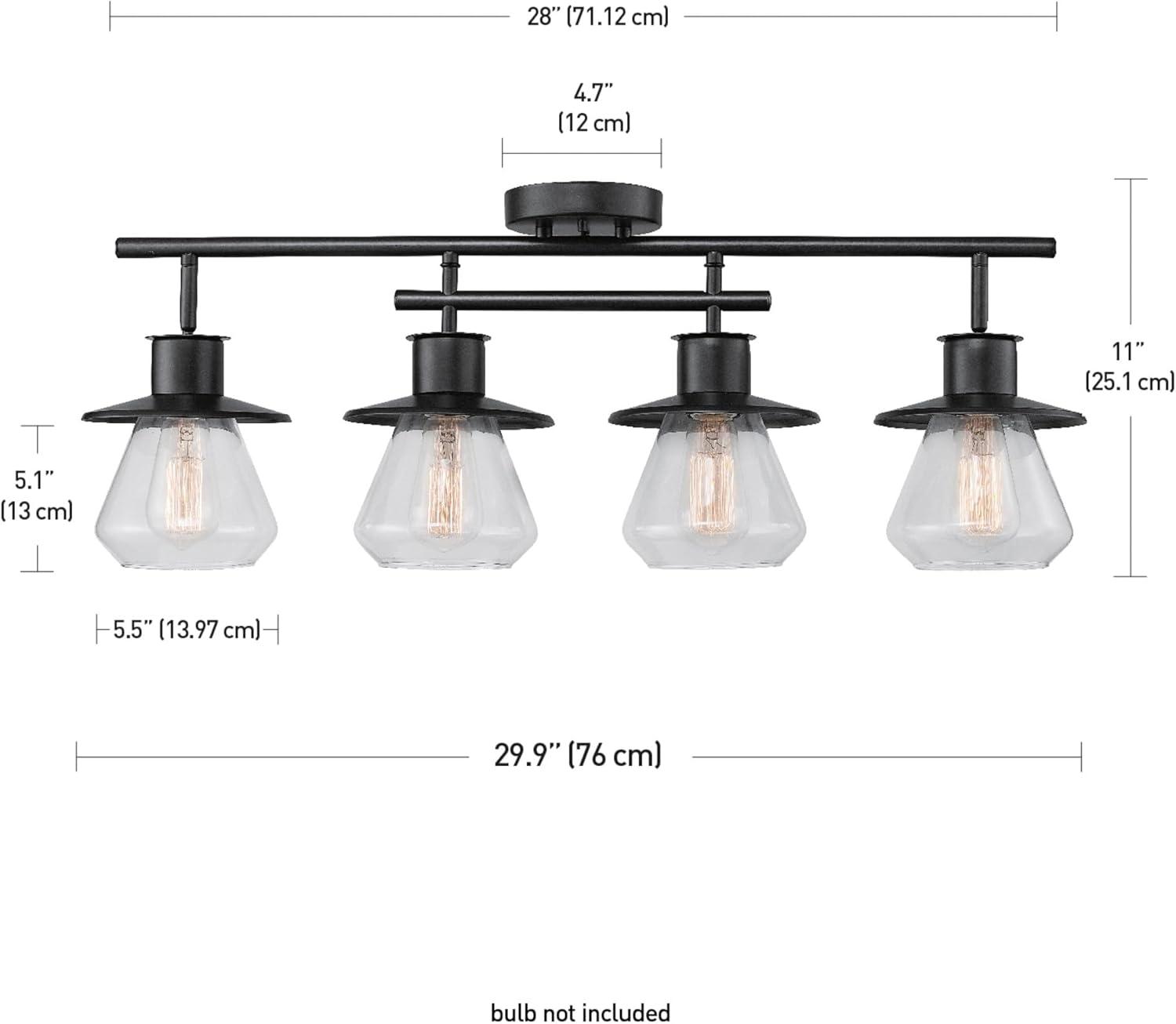 Globe Electric Nate 4-Light Dark Bronze Track Lighting Kit, 59530