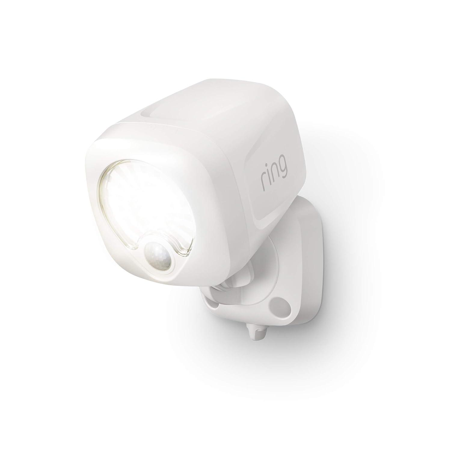 White Battery-Powered Motion Detection Security Spotlight