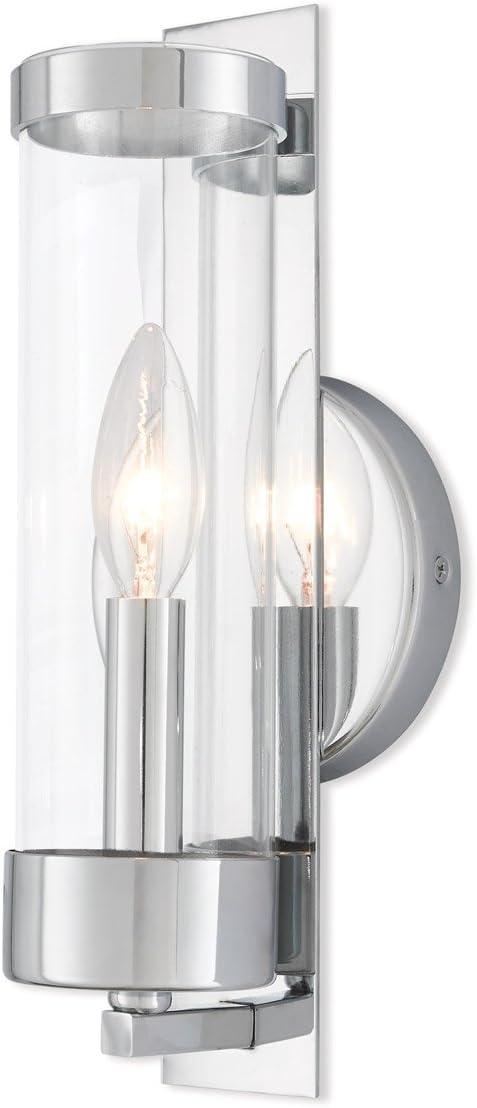 Castleton Polished Chrome 1-Light ADA Compliant Wall Sconce with Clear Glass