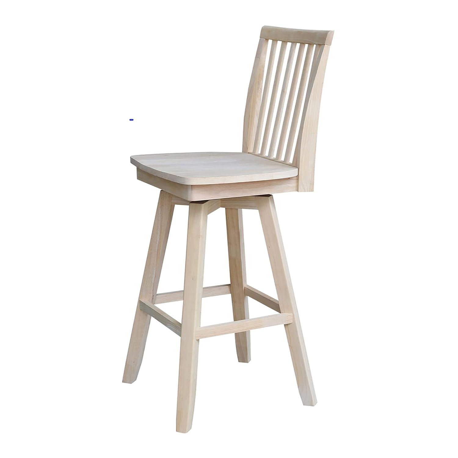 International Concepts Mission Bar Stool, 30", Ready to Finish