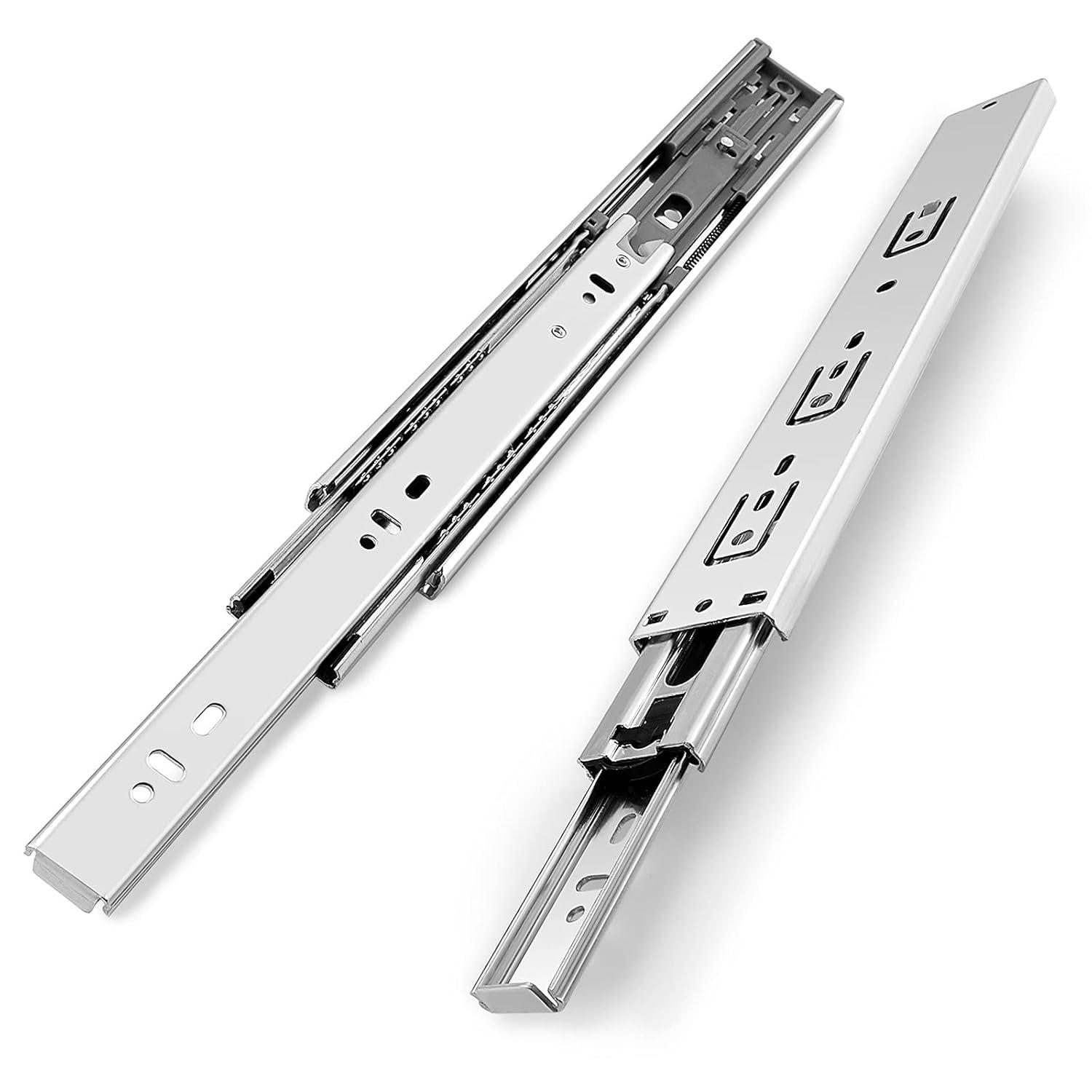 10 Pairs Soft Close Full Extension Drawer Slides 10"-24" Ball Bearing Side Mount Household