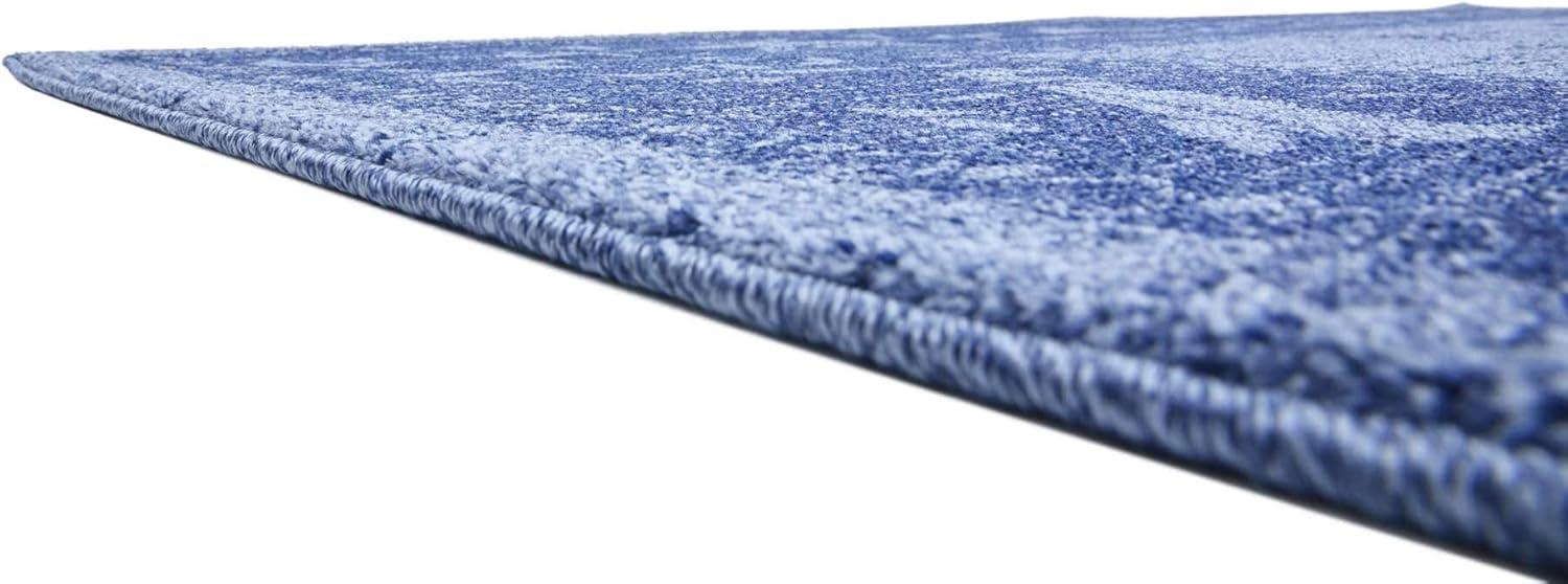 Unique Loom La Jolla Collection Area Rug - Floral (8' Square Blue/Navy Blue)