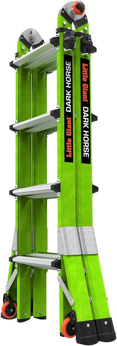 Little Giant Ladder Systems Multipurpose Dark Horse Ladder, 4 to 7 ft, Fiberglass Multi-color