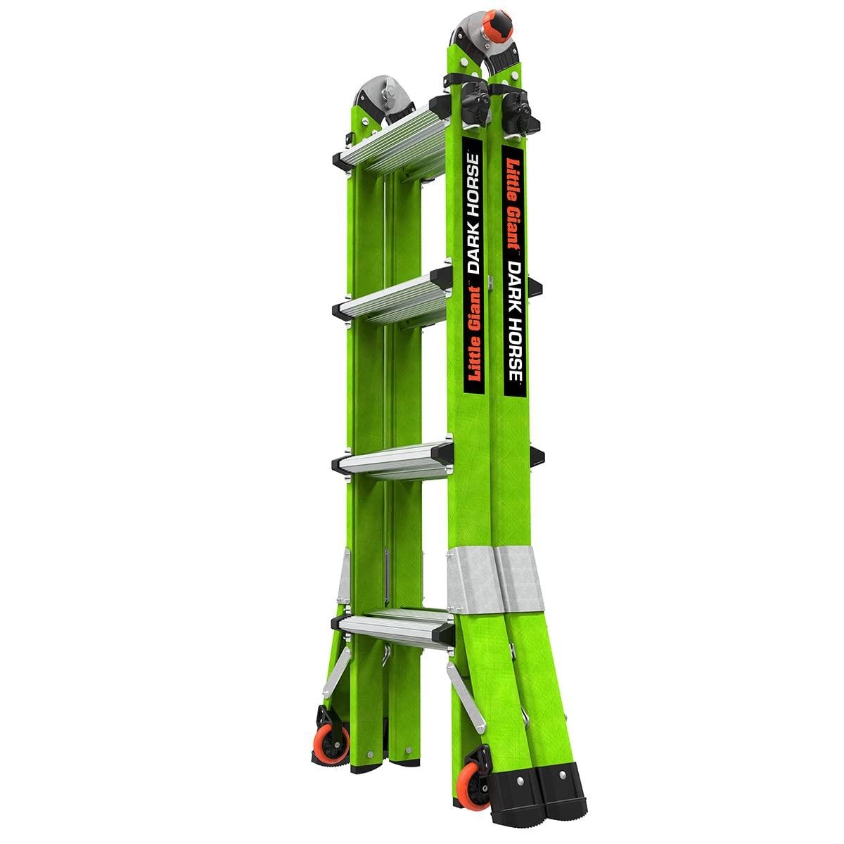 Little Giant Ladder Systems Multipurpose Dark Horse Ladder, 4 to 7 ft, Fiberglass Multi-color