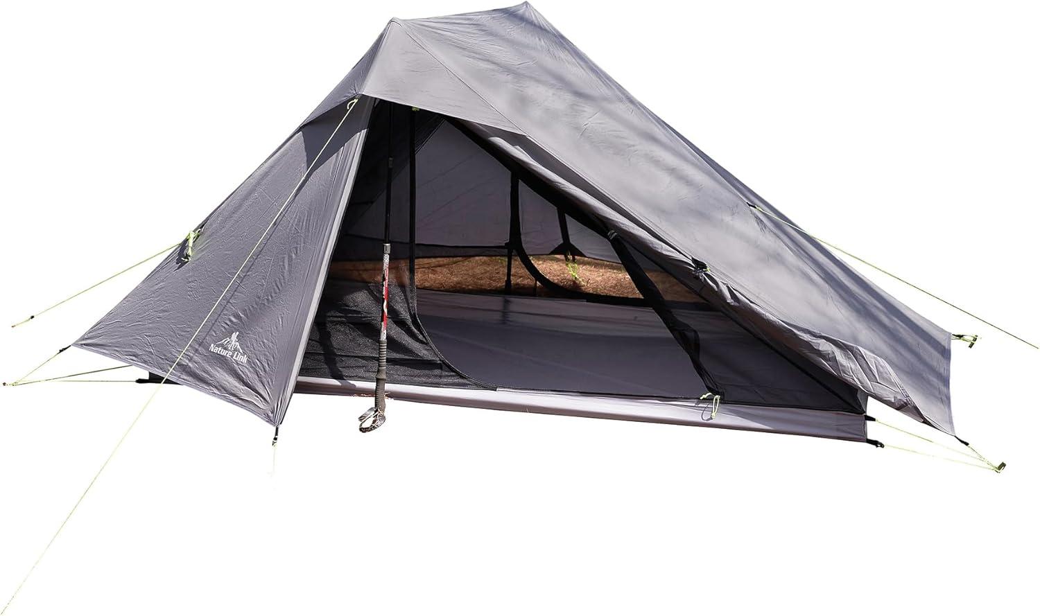 Smoke Grey Ultralight 2-Person Backpacking Tent with Vestibule