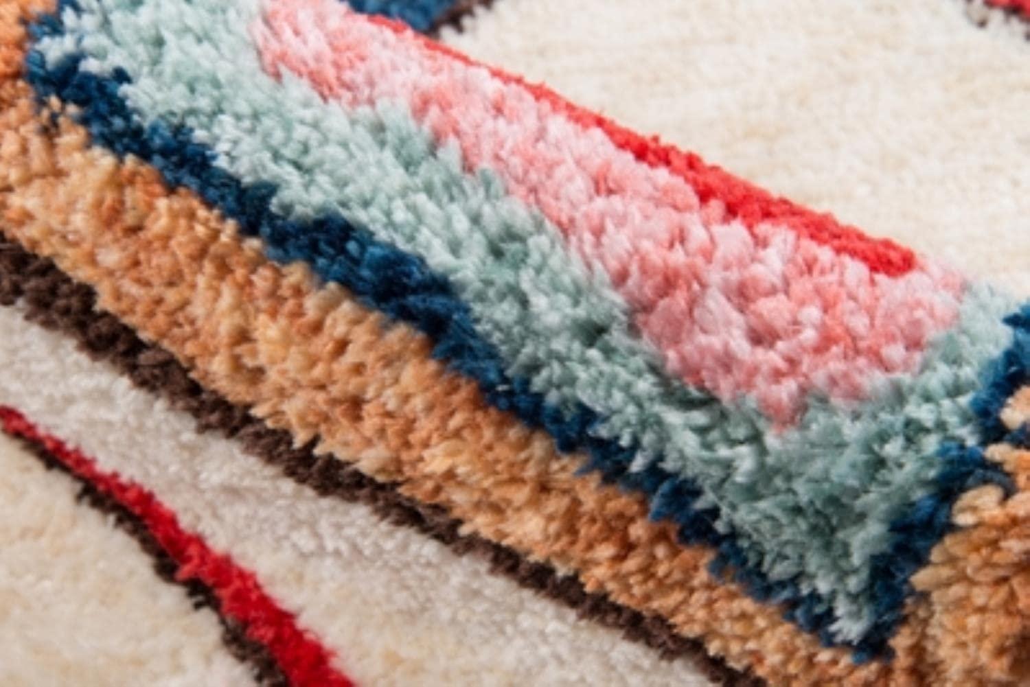 Novogratz Bungalow Olivia Tufted Red/Cream Rug