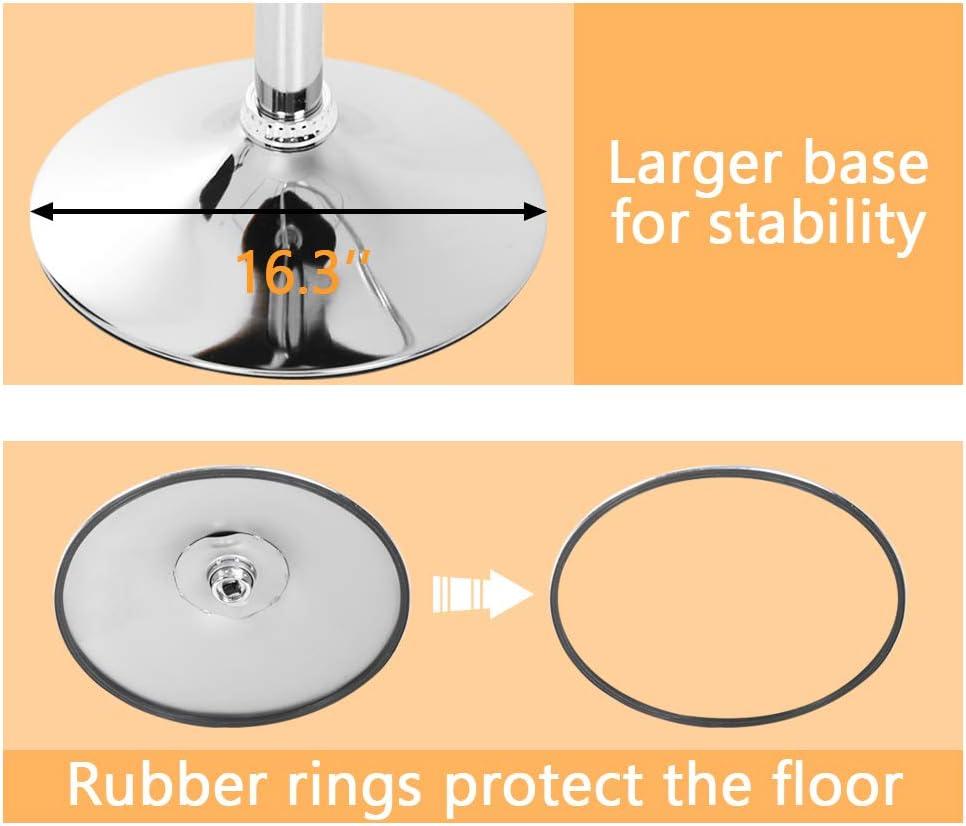 YRLLENSDAN Counter Height Adjustable Bar Stools Set of 2 with Back and Footrest Cushioned High Bar Chairs Set of 2 Leather Upholstered Kitchen Island Chairs with Metal Base,Gray