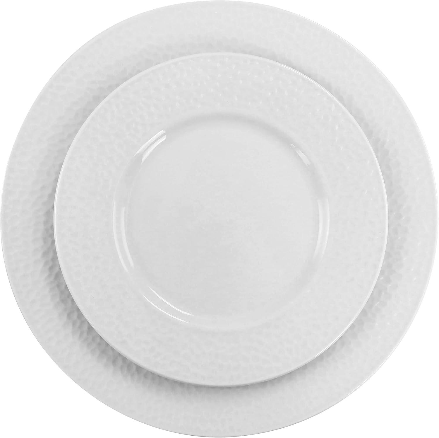 Jasmine White Porcelain 16-Piece Dinnerware Set