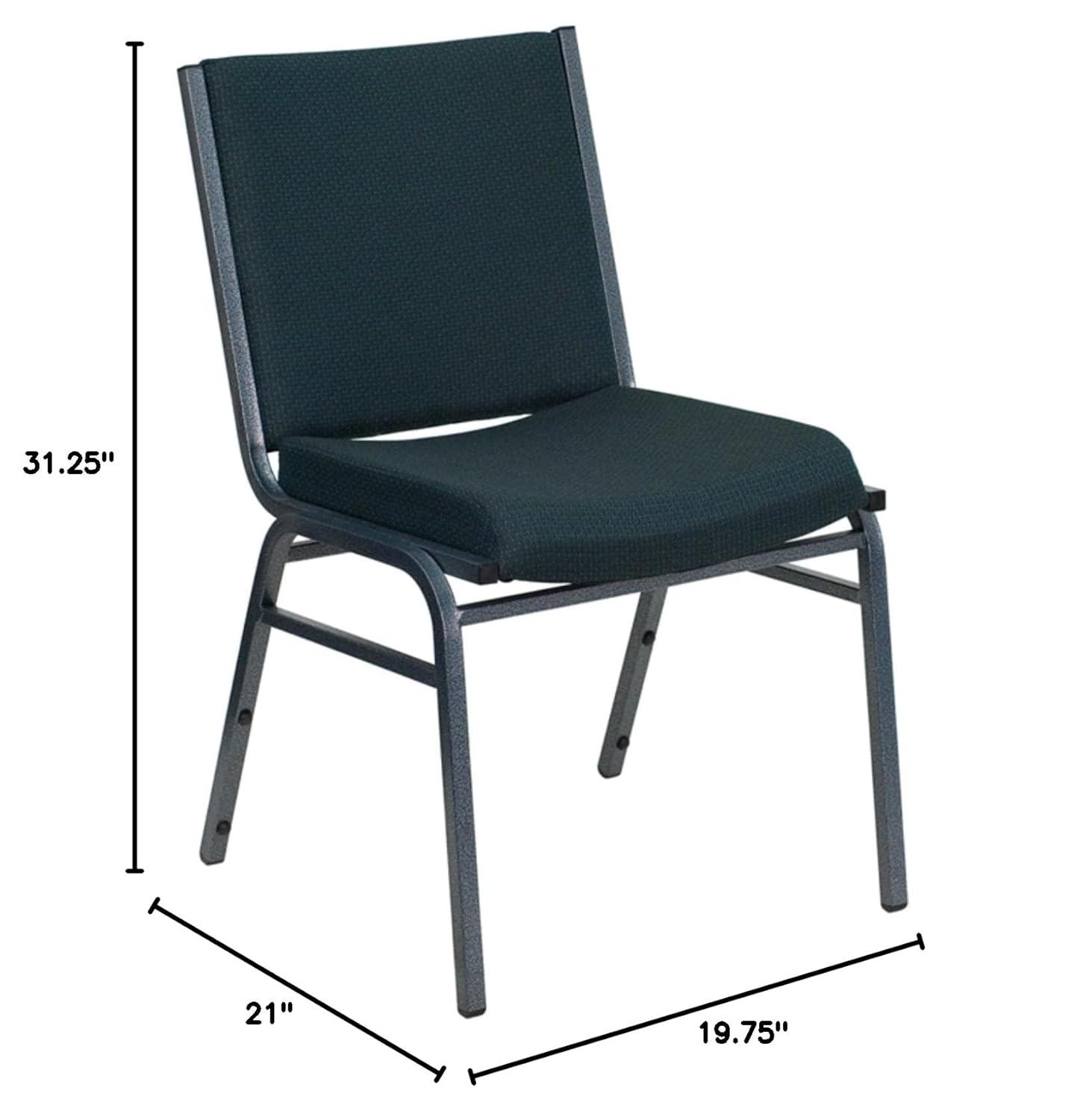 Flash Furniture HERCULES Series Heavy Duty Green Patterned Fabric Stack Chair