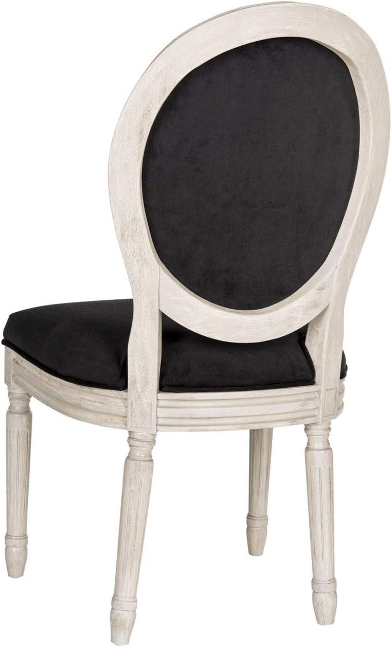 Holloway 19''H French Brasserie Oval Side Chair (Set of 2) - Navy/Cream - Safavieh
