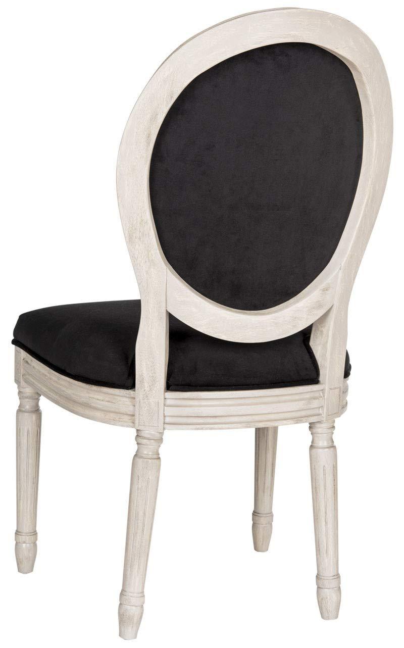 Holloway 19''H French Brasserie Oval Side Chair (Set of 2) - Navy/Cream - Safavieh