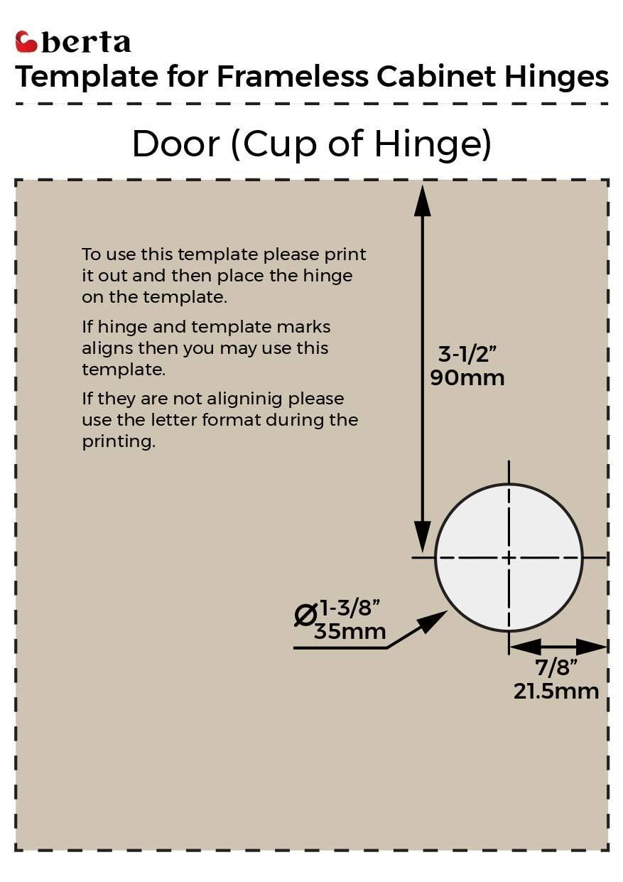 Berta 110 Degree Inset Soft Close Frameless Concealed Overlay Hinge (Set of 10)