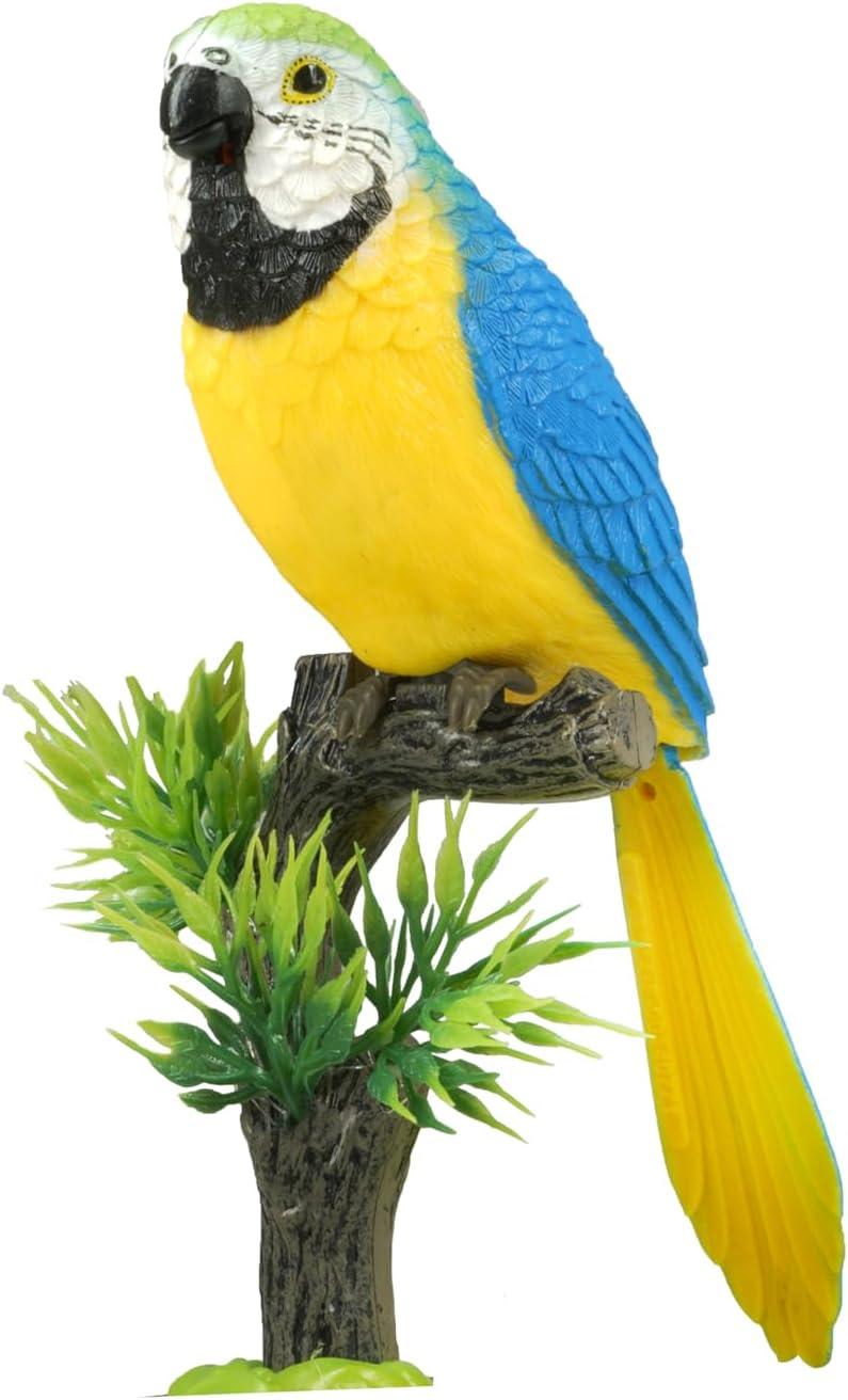 Haktoys Sound & Motion-Activated Chirping Bird in Cage – Realistic Singing Toy with Moving Beak & Melodic Sounds | Battery-Operated Decorative Desk & Room Accent
