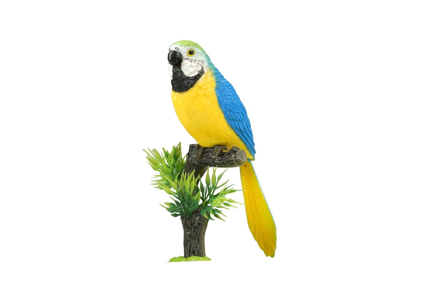 Chirping Bird in Cage – Realistic Singing & Moving Bird Toy with Lifelike Sounds, Motion Sensor & Beak Animation | Premium Desk & Room Decoration | Battery - Operated