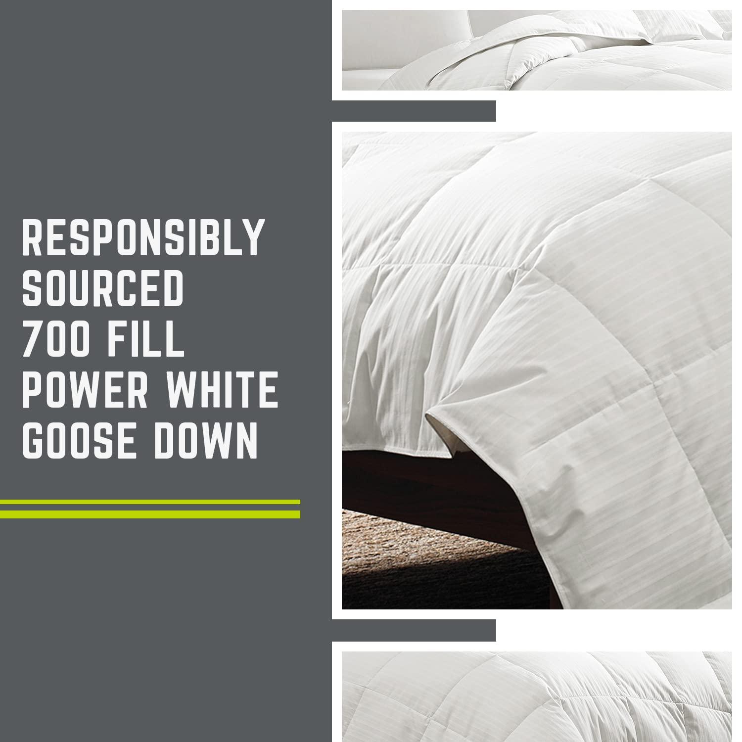 Eddie Bauer King 350 Thread Count Lightweight Down Comforter: Hypoallergenic, Damask, Machine Washable