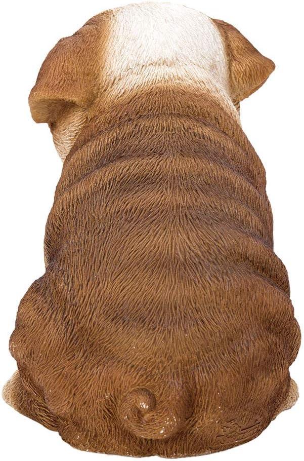 Hand-Painted Resin Bulldog Puppy Collectible Figurine